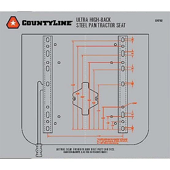 CountyLine 21 in. Ultra High-Back Steel Pan Tractor Seat, Black - Image 4
