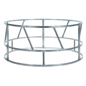 CountyLine 1 Round Bale 8 ft. Round Hay Bale Feeder for Livestock, Galvanized, 26100138TSC