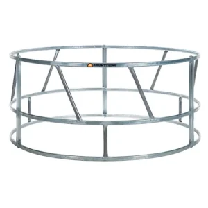 CountyLine 1 Round Bale 8 ft. Round Hay Bale Feeder for Livestock, Galvanized, 26100138TSC