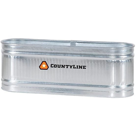 CountyLine 170 gal. Oval Galvanized Stock Tank, 2 ft. x 6 ft. x 2 ft., 50130048