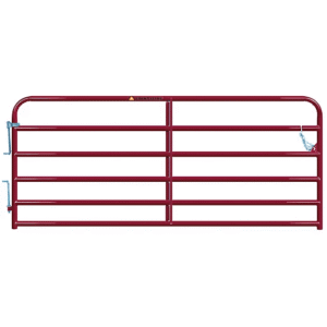 CountyLine 10 ft. 6-Bar Heavy-Duty Tube Gate, Red