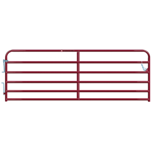 CountyLine 12 ft. 6-Bar Heavy-Duty Tube Gate, Red