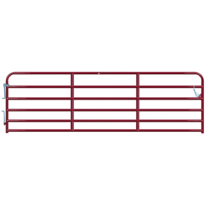 CountyLine 14 ft. 6-Bar Heavy-Duty Tube Gate, Red