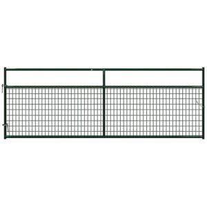 CountyLine 12 ft. Wire Gate, 2 in. x 4 in. Mesh, Green