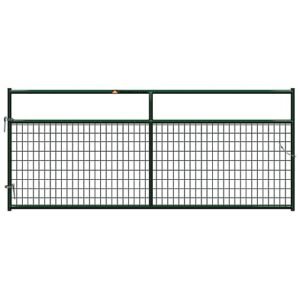 CountyLine 10 ft. Wire Gate, 2 in. x 4 in. Mesh, Green