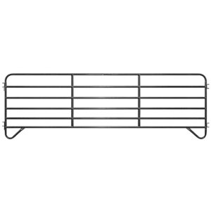 CountyLine 16 ft. x 60 in. 6-Bar Corral Panel, 1-3/4 in. Tube, Gray