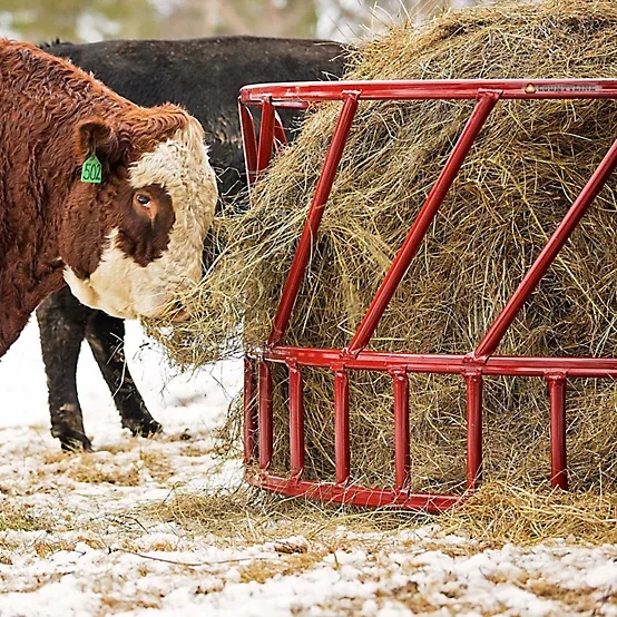 CountyLine 1 Round Bale 8 ft. x 45 in. Heavy-Duty Hay Bale Feeder for Cattle - Image 3