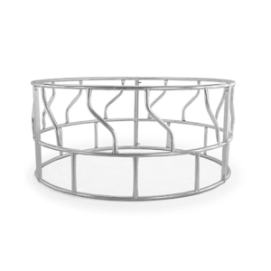 CountyLine 1 Round Bale 8 ft. Round Hay Bale Feeder for Livestock, Galvanized, GFOE