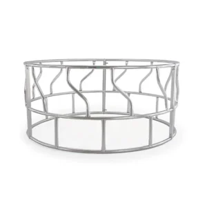 CountyLine 1 Round Bale 8 ft. Round Hay Bale Feeder for Livestock, Galvanized, GFOE