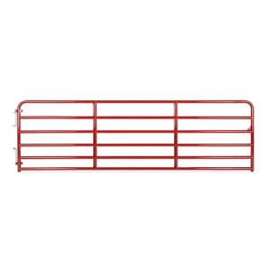 CountyLine 14 ft. x 52 in. 6-Bar Heavy-Duty Tube Gate, Red