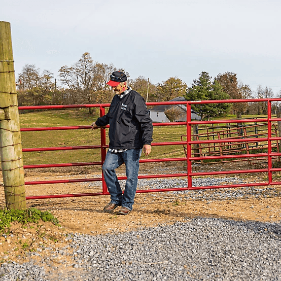 CountyLine 18 ft. x 52 in. Heavy-Duty Tube Gate, Red - Image 2