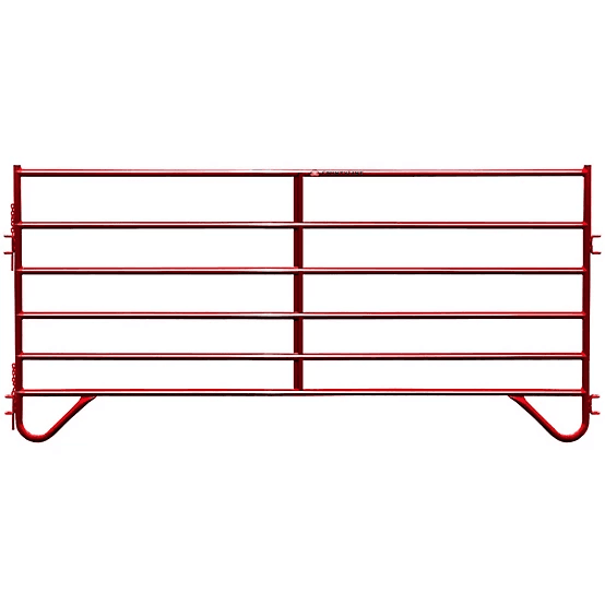 CountyLine 10 ft. x 5 ft. 6-Bar Corral Panel, 1-3/4 in. Tube, Red