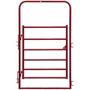 CountyLine 4 ft. x 7 ft. 6-Bar Arch Gate and Frame, 1-3/4 in. Tube