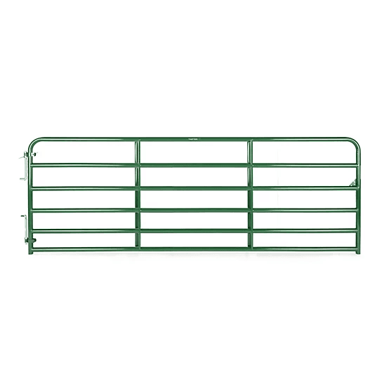 CountyLine 12 ft. x 52 in. 6-Bar Tube Gate, 2 in. Tube, Green - Image 3