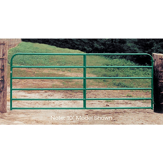 CountyLine 12 ft. x 52 in. 6-Bar Tube Gate, 2 in. Tube, Green - Image 2