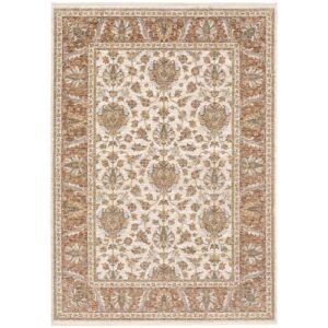 Rust Ivory Traditional Vintage Persian Area Rug