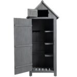 Outdoor Storage Cabinet Tool Shed Wooden Garden Shed - Image 4