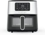 Cuisinart Air Fryer, 6-Quart Basket, 5 Cooking Functions (Roast, Bake, Broil, Air Fry & Keep Warm), 5 Presets, Dishwasher-Safe Parts, AIR-200NAS, Stainless Steel & Bl