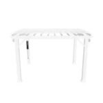 12x10 hawthorne traditional steel pergola with sail shade soft canopy - Image 2