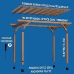 14×10 Fairhaven Pergola Rustic Finish - Image 6