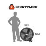 CountyLine 30 in. 2-Speed Indoor Portable Barrel Fan - Image 2