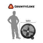 CountyLine 36 in. 2-Speed Indoor Portable Barrel Fan - Image 2
