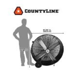 CountyLine 48 in. 2-Speed Indoor Belt-Drive Portable Barrel Fan with Poly Housing - Image 2