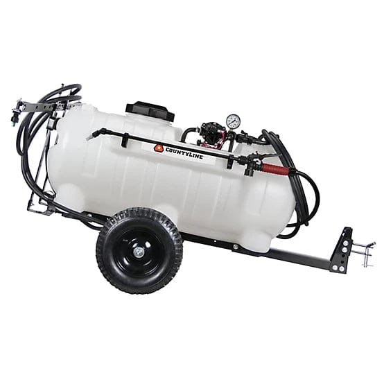 1598042-1.jpg CountyLine 25 gal. 2-Nozzle Tow-Behind Trailer Sprayer, Max 70 PSI, 38 ft. Vertical Spray, 26 ft. Horizontal Spray - Image 1