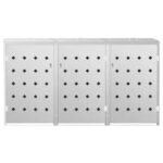 vidaXL Triple Wheelie Bin Shed 63.4 gal Stainless - Image 2