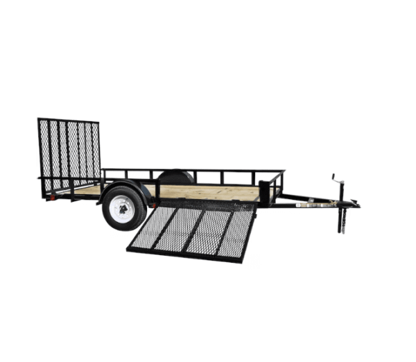 2-5-600x522-1-1.png Carry-On Trailer 6-ft x 12-ft Treated Lumber Utility Trailer with Ramp Gate - Image 1