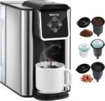 Mecity Coffee Maker 3-in-1 Single Serve Coffee Machine, Compatible with K-Cup Capsules, Instant Coffee Maker, Tea Maker, 6/8/10 oz Cup Sizes, Removable 50 oz Water Reservoir, 120V 1150W