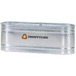 CountyLine 170 gal. Oval Galvanized Stock Tank, 2 ft. x 6 ft. x 2 ft., 50130048