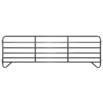 CountyLine 16 ft. x 60 in. 6-Bar Corral Panel, 1-3/4 in. Tube, Gray