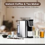 Mecity Coffee Maker 3-in-1 Single Serve Coffee Machine, Compatible with K-Cup Capsules, Instant Coffee Maker, Tea Maker, 6/8/10 oz Cup Sizes, Removable 50 oz Water Reservoir, 120V 1150W - Image 2