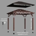 14×10 Cordova Gazebo-Dark Brown - Image 9