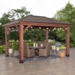 14×10 Cordova Gazebo-Dark Brown