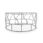 CountyLine 1 Round Bale 8 ft. Round Hay Bale Feeder for Livestock, Galvanized, GFOE