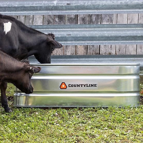 2177227-1.jpg CountyLine 170 gal. Oval Galvanized Stock Tank, 2 ft. X 6 ft. X 2 ft., WT226CL - Image 1