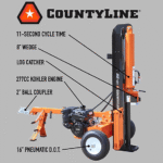 CountyLine 32-Ton Gas-Powered Horizontal/Vertical Log Splitter, Kohler 277cc Engine - Image 3