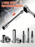 Part-driven Socket Claw Ratchet Wrench Tool Set, With Drill Socket Set Metric - Image 4