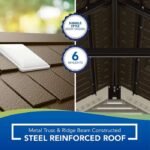 Suncast Tremont 8-ft x 10-ft Resin Outdoor Storage Shed with Skylights and Floor Included - Image 5