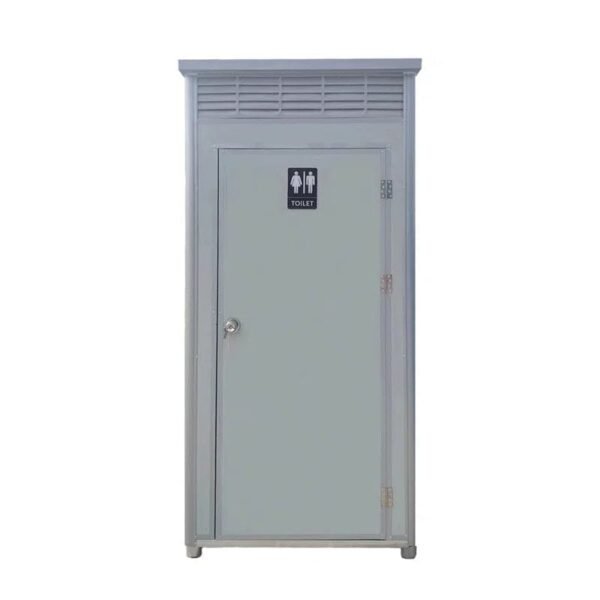 3.5 ft. W x 3.5 ft. D Metal Portable Shed with Single Stall Flushing Restroom and Sink (12 sq. ft.) - Image 1