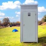 3.5 ft. W x 3.5 ft. D Metal Portable Shed with Single Stall Flushing Restroom and Sink (12 sq. ft.) - Image 2