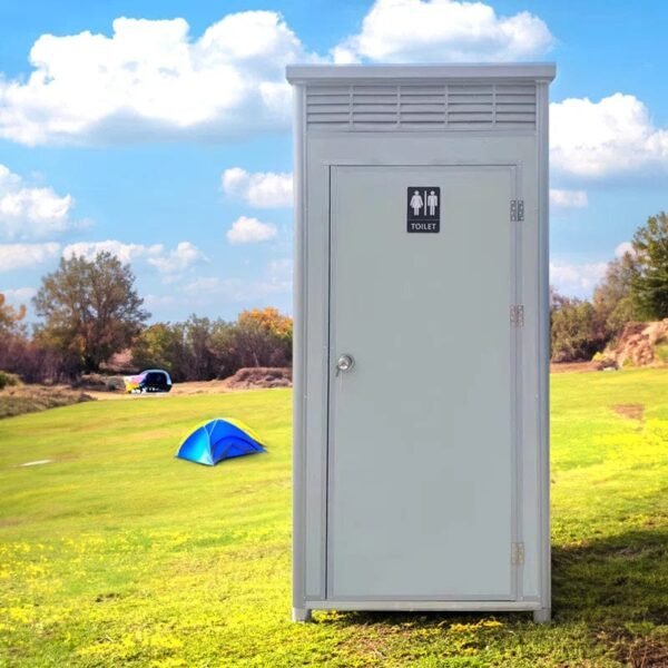 3.5 ft. W x 3.5 ft. D Metal Portable Shed with Single Stall Flushing Restroom and Sink (12 sq. ft.) - Image 2