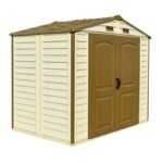 DuraMax 8ft x 6ft Storeall Vinyl Shed with Foundation Kit and window - Image 5