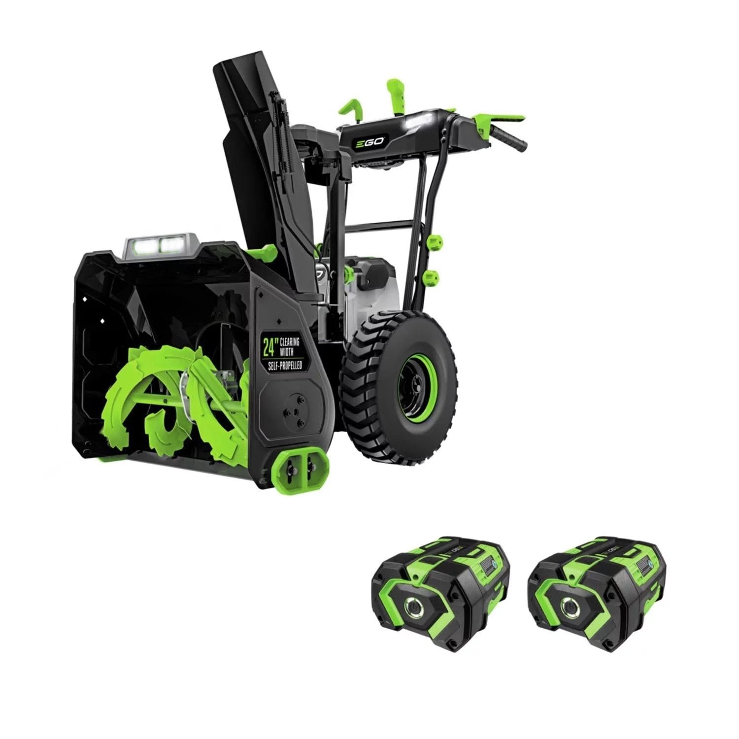 31c2f294-f089-4190-8bb7-09f40a421dd9_9261dba4-24f9-40da-a628-47b54ba96153-2 EGO Power+ SNT2405 24 in. Two stage 56 V Battery Snow Blower Kit (Battery & Charger) W/ TWO 7.5 AH BATTERIES - Image 1