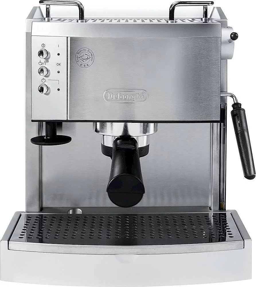 3225284_sd-1 De’Longhi – Espresso Machine with 15 bars of pressure, Milk Frother and removable water tank – Stainless Steel - Image 1