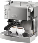 De’Longhi – Espresso Machine with 15 bars of pressure, Milk Frother and removable water tank – Stainless Steel - Image 2