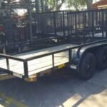 6.5X12 Big Tex Tandem Axle Pipe Top Black Utility Trailer (60PI-12BK4RG2B)