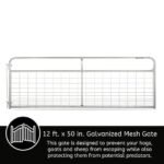 CountyLine 12 ft. x 50 in. Galvanized Mesh Gate - Image 2